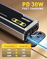 Vista 3 de AUXITO 9500A Jump Starter, 12V Car Battery Jump Starter, Up to All Gas/All Diesel Engine with LED Display, 30W Type-C Fast Charging and 168W DC
