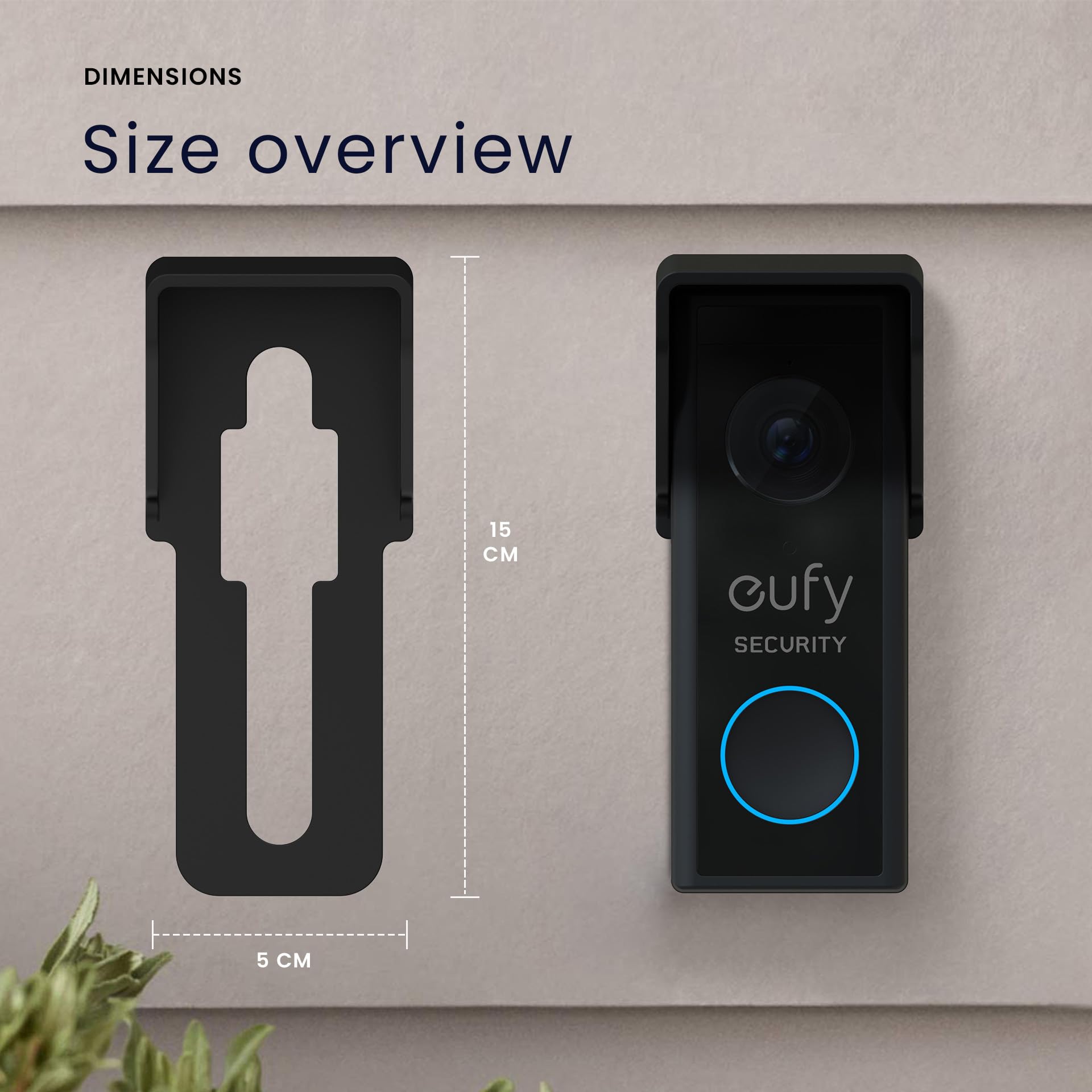 Couvercle de Sonnette pour Eufy Dual 2K S220, Protection Pluie & Soleil | Compatible avec Eufy - Sans perçage de trous supplémentaires
