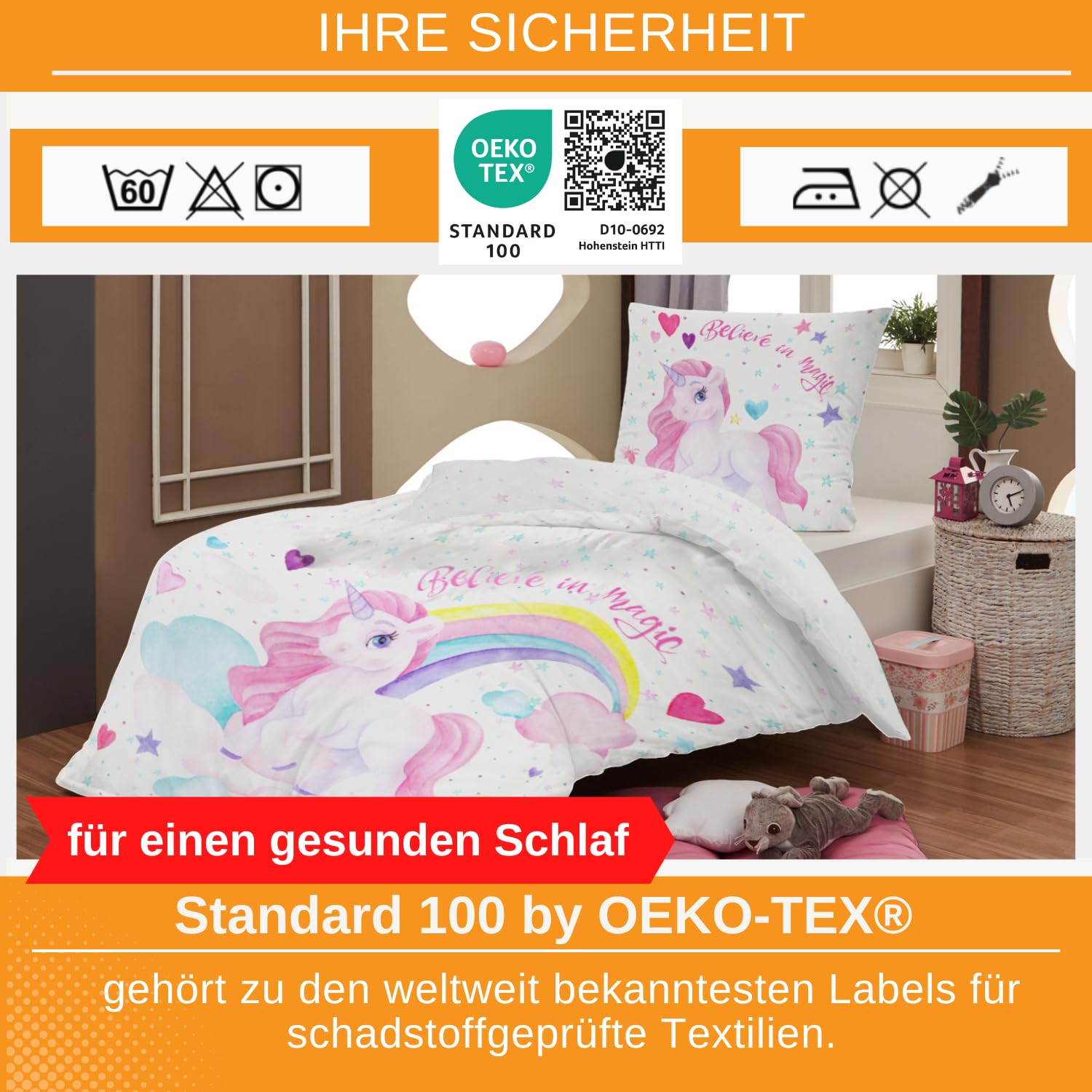 Letto Unicorno Bambina Aminata Kids Biancheria Da Letto Per