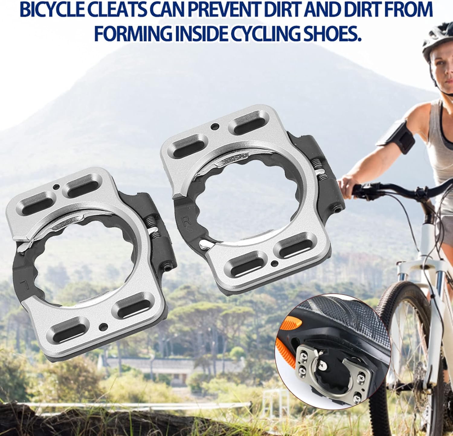for Wahoo Zero Cleats 1 Pair Bike Cleats, for SpeedPlay Zero, Pave/Ultra Light Action,X1,X2,X5, Cycling, Road Biking, Mountain Biking Aluminum Quick Release Shoe Cleats Set