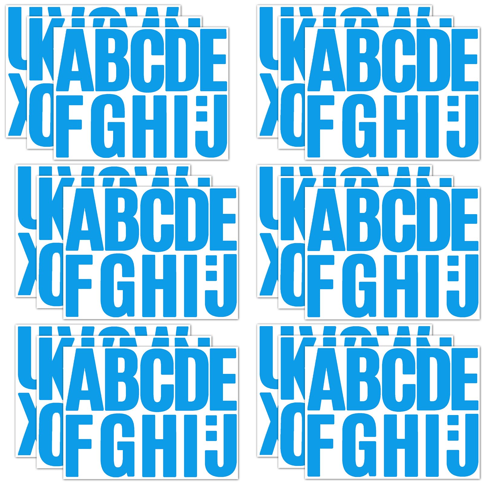 18 Sheets Capital Letter Stickers, 4 Inch Large Sticky Waterproof ...