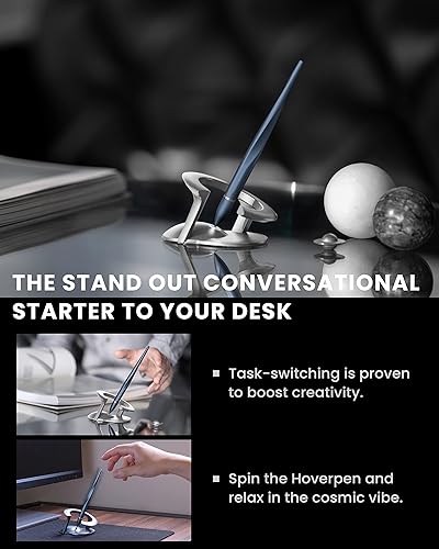 Miniatura 3 de Novium Hoverpen 2.0 Bolígrafo de lujo futurista, bolígrafo profesional, estética única, impresionante bolígrafo ejecutivo con suspensión libre para