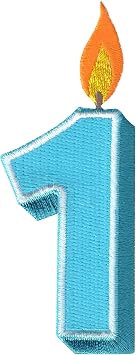 PatchMommy Birthday Number 1 Iron-On Patch for Kids, 3.75" x 1.4"