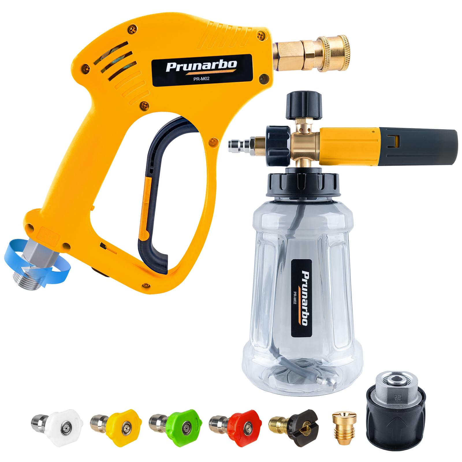 Canon à Mousse Compatible avec Kärcher K2-K7, Kit Lavage Auto | Pistolet Court, Mousse Épaisse, Nettoyage Rapide, Jantes, Carrosserie