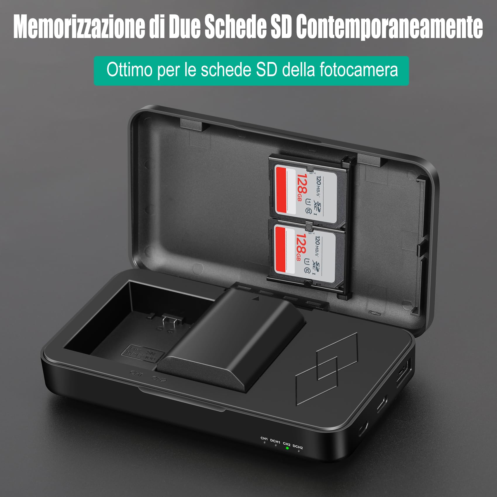 JYJZPB EN-EL15C EN-EL15 EN-EL15B 2200mAh Batterie di Ricambio e Caricabatterie per Nikon D7500, D750, Z6, Z7, D500, D600, D610, D810, D800, D800E, D710E, D7000, D7100, D7200, 2 Confezioni Batterie