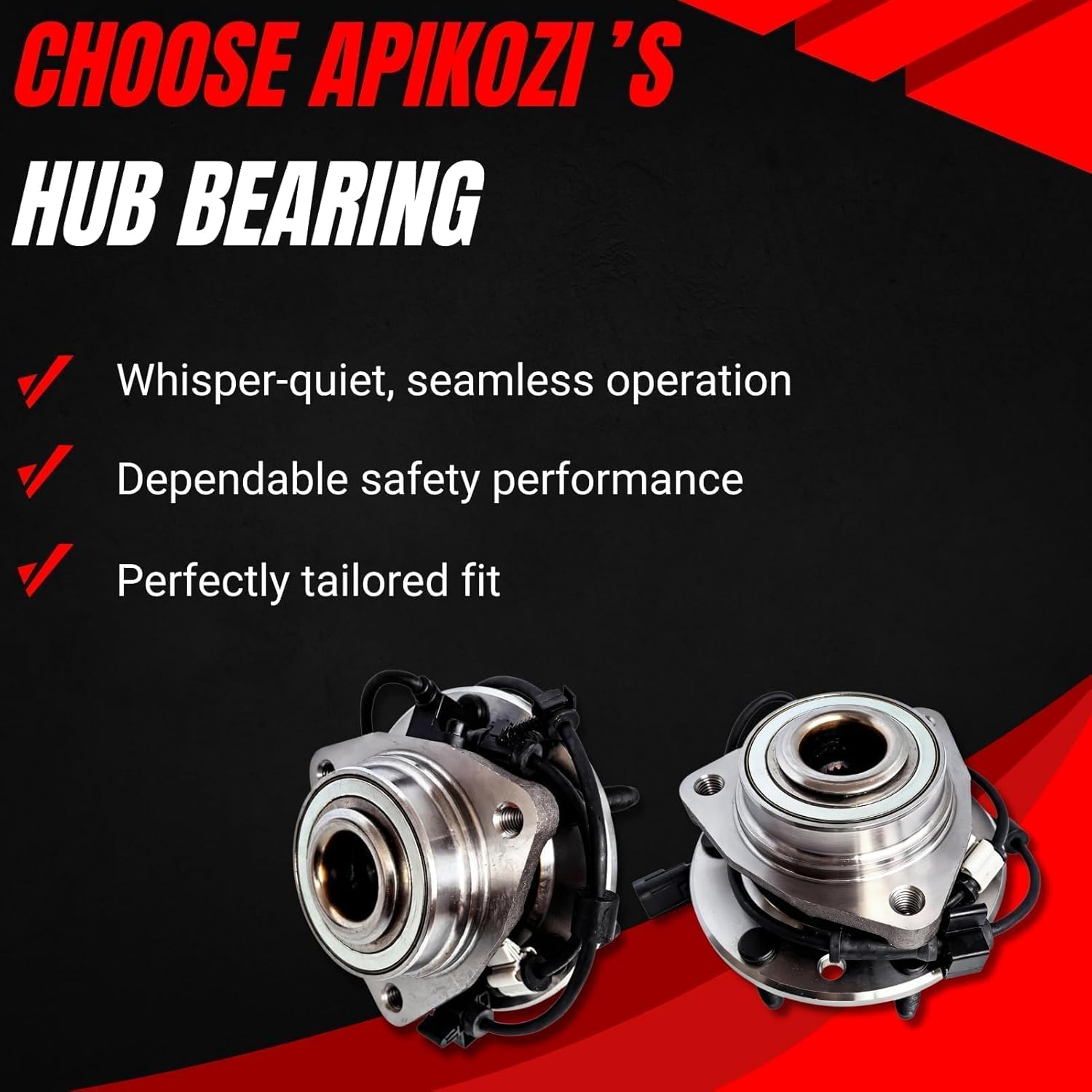 Pair 513188 Front Wheel Bearing Hub Assembly Fits 2002-2009 for Chevy Trailblazer, for GMC Envoy, 2002-2006 for Chevy Trailblazer EXT, for GMC Envoy XL, 04-07 for Buick Rainier, W/ABS 6 Lugs 2pcs