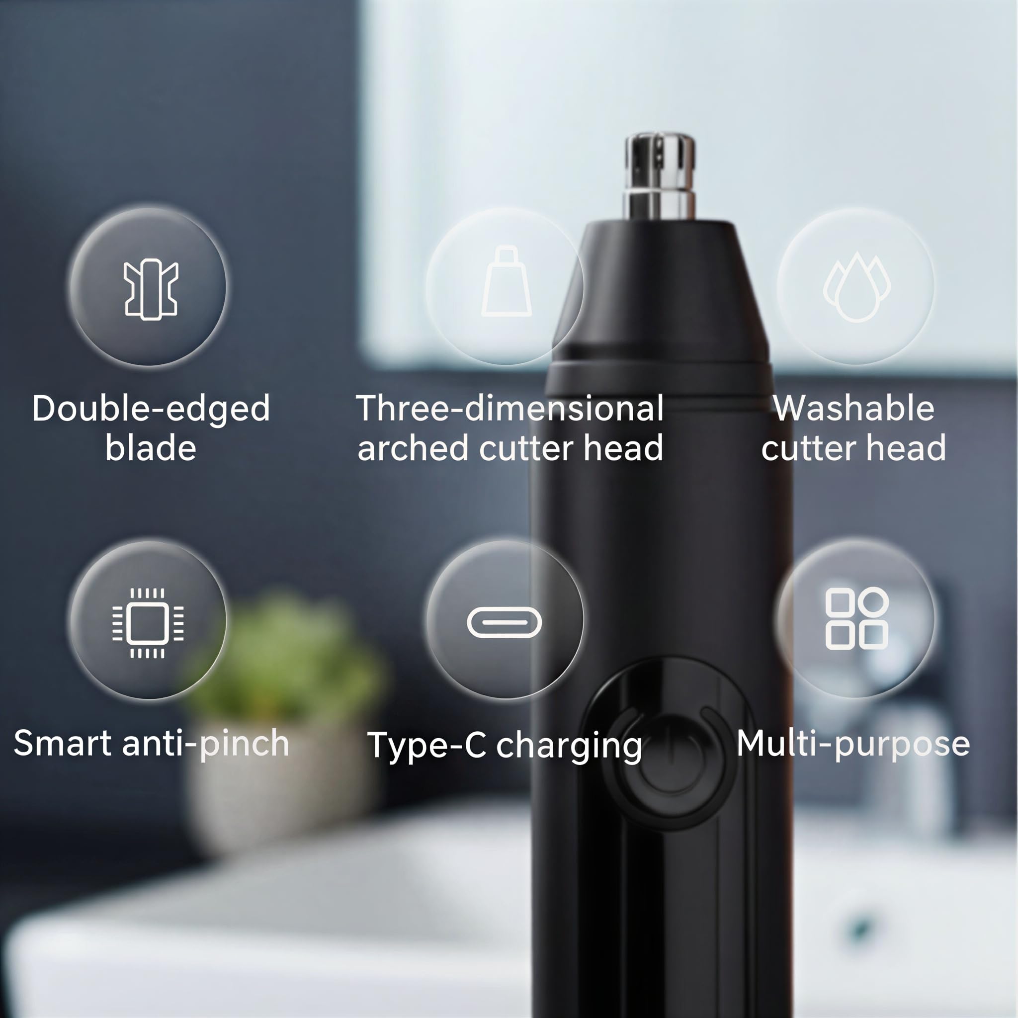 Mr Bold Nose Hair Trimmer with 360° Blade System