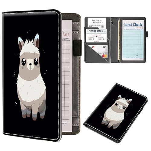 Vista 32 de Organizador de libro de servidor, libros de servidor de mariposa azul intermitente para camarera, organizador de libro de camarera de cuero Mariposa