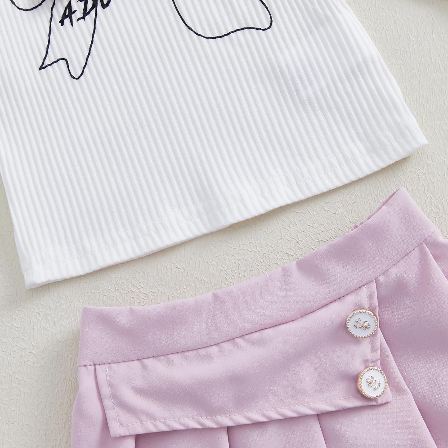 Toddler Baby Girl Winter Outfits Big Bowknot Sweaters Shirt+Ruffled Pink Uniform Skirts Dress Kids Fall Clothes Set - Image 5