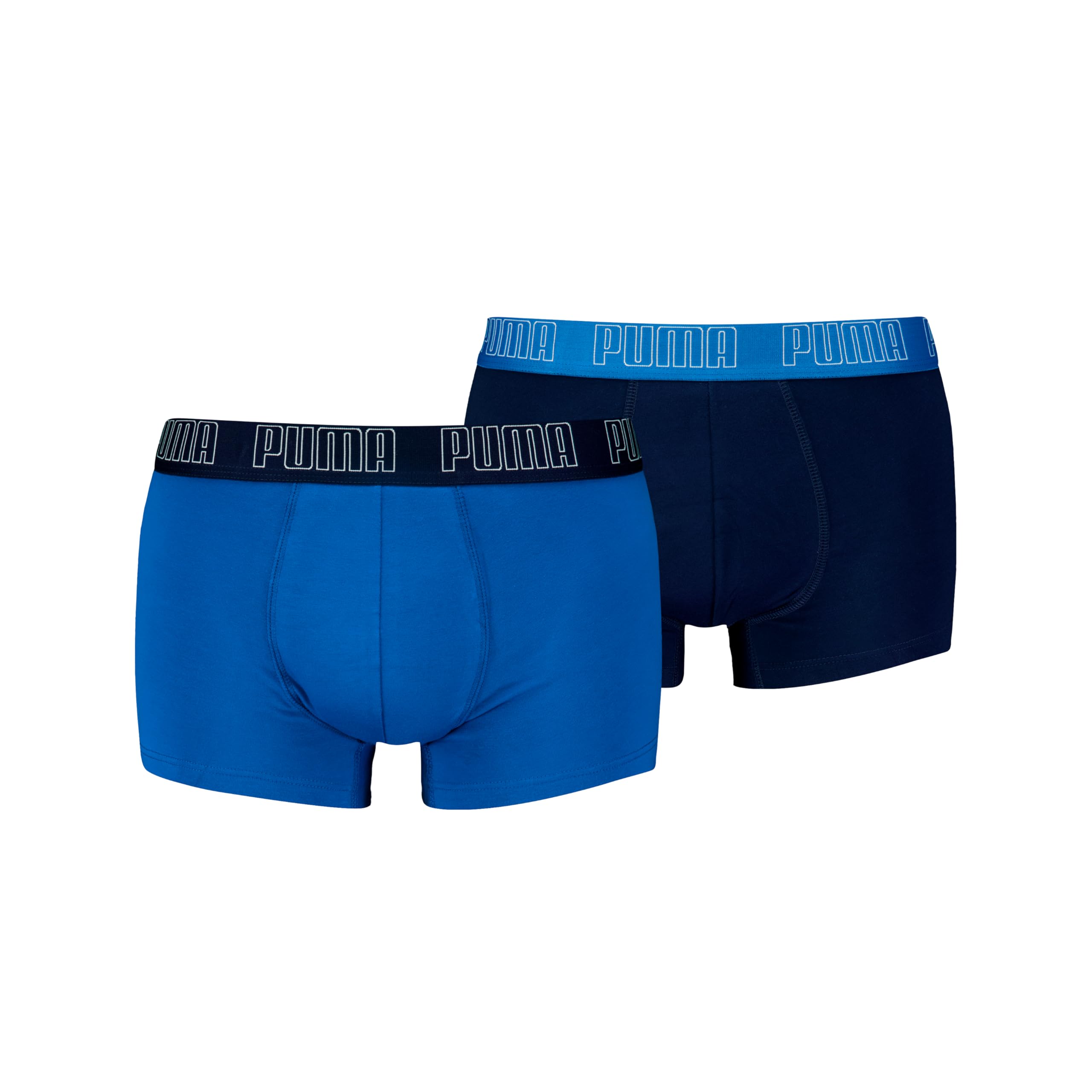 Puma Men's True Blue - New Boxer Trunk Boxershorts Herren Everyday Unterhose Pant Unterwäsche 2Er Pack, Farbe:003 - True Blue, Bekleidungsgröße:s