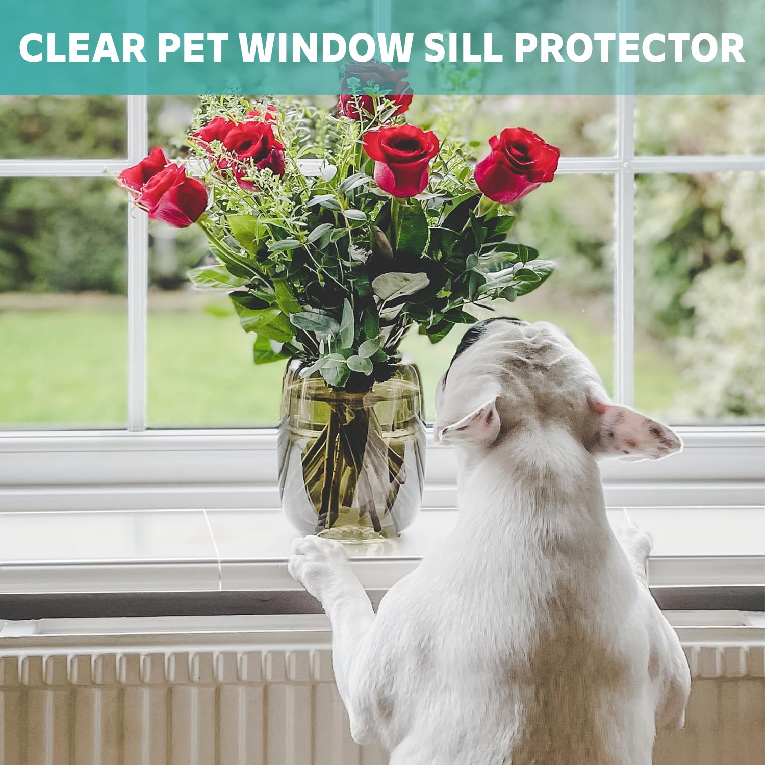 3 Protectores de alféizar de Ventana, Protector de Ventana para Mascotas, Transparente, Cubierta para alféizar de Ventana, protección contra arañazos de Perros y Gatos, protección Resistente contra
