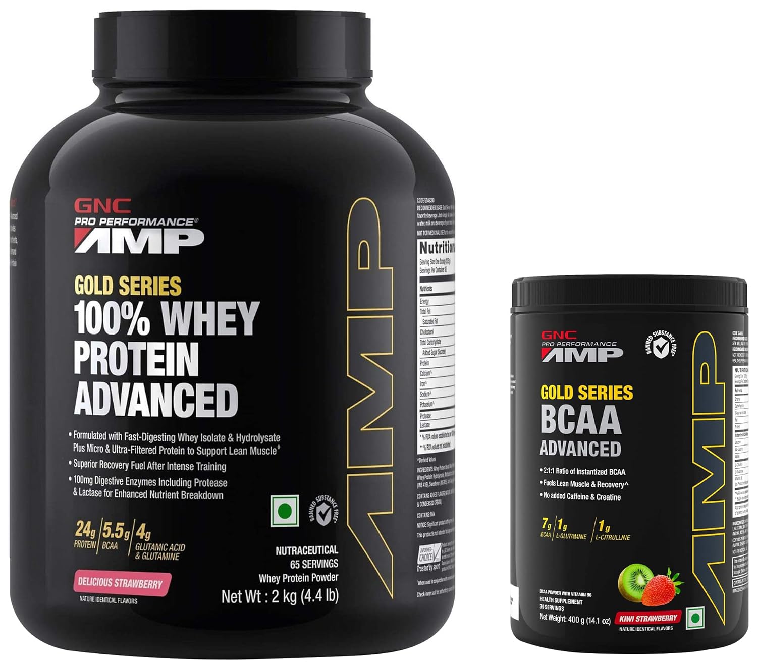GNC Amp Gold Series 100 Whey Protein Advanced 4.4 lbs, 2Kg