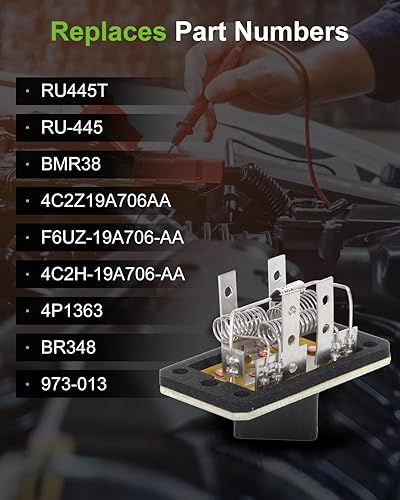 Miniatura 5 de SCITOO Ventilador de calentador de aire acondicionado, ventilador HVAC y motor resistor apto para 1996-2007 para Ford Taurus 1996-2005 para Mercury