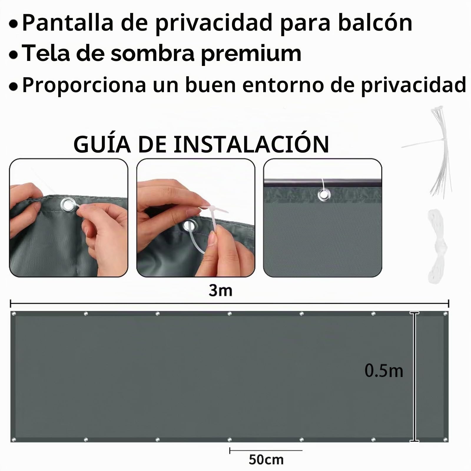 Toldo Vela de Sombra Exterior Impermeable 4x7M Rectangular Toldos Exterior Jardín Terraza Protección Rayos UV para Exteriores, Pergola, Terrazas con Ojales y Cuerdas de Fijación - Marrón