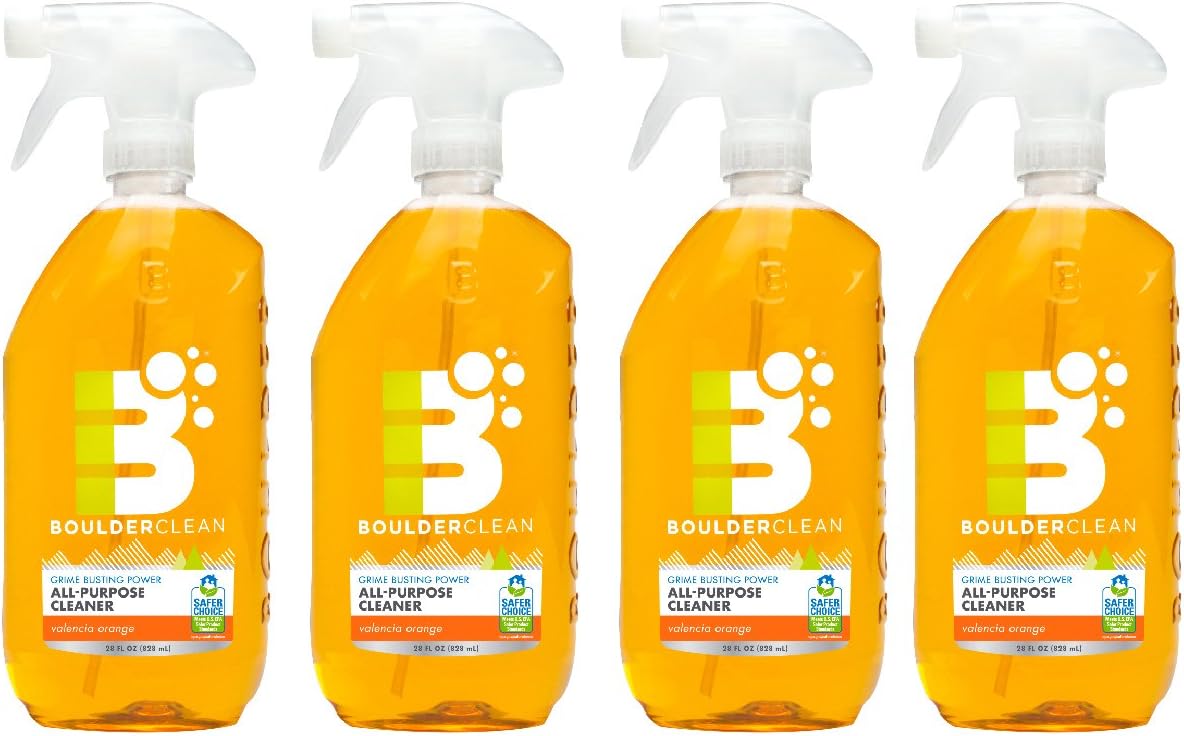 Boulder Clean All-Purpose Cleaner, Valencia Orange, 28 Ounce (Pack of 4)
