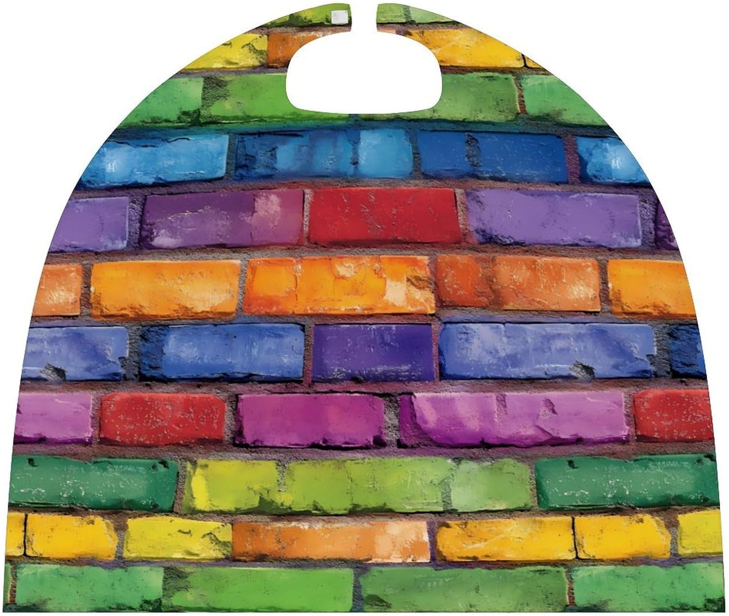 Rainbow Wall Brick Funny Cape Cloak Cosplay Halloween Party Shawl Costume Accessories for Men Women
