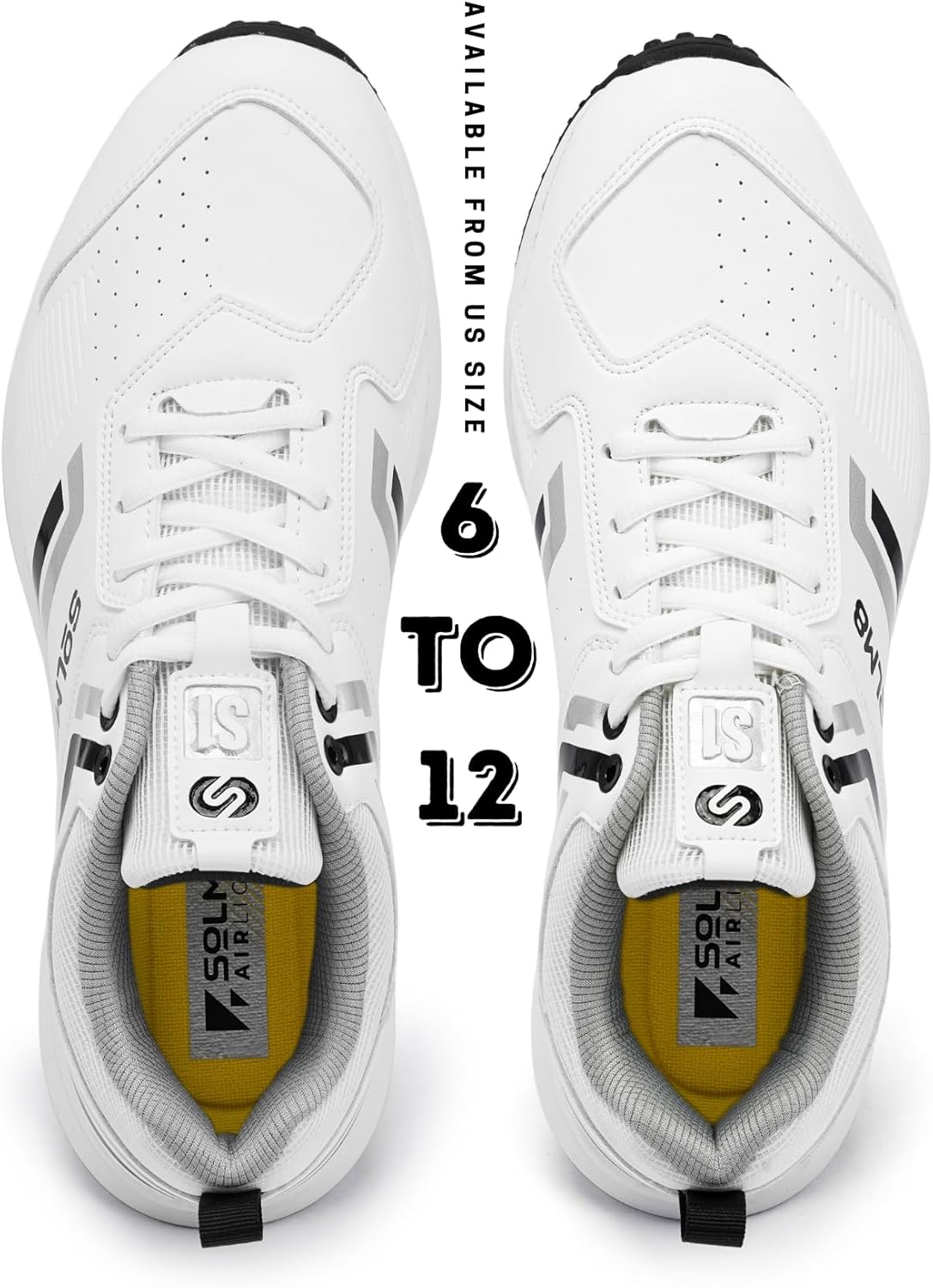 SOLM8 S1 Rubber Spikes - Lightweight Cricket Shoes for Men and Women - Durable Grip, Superior Protection