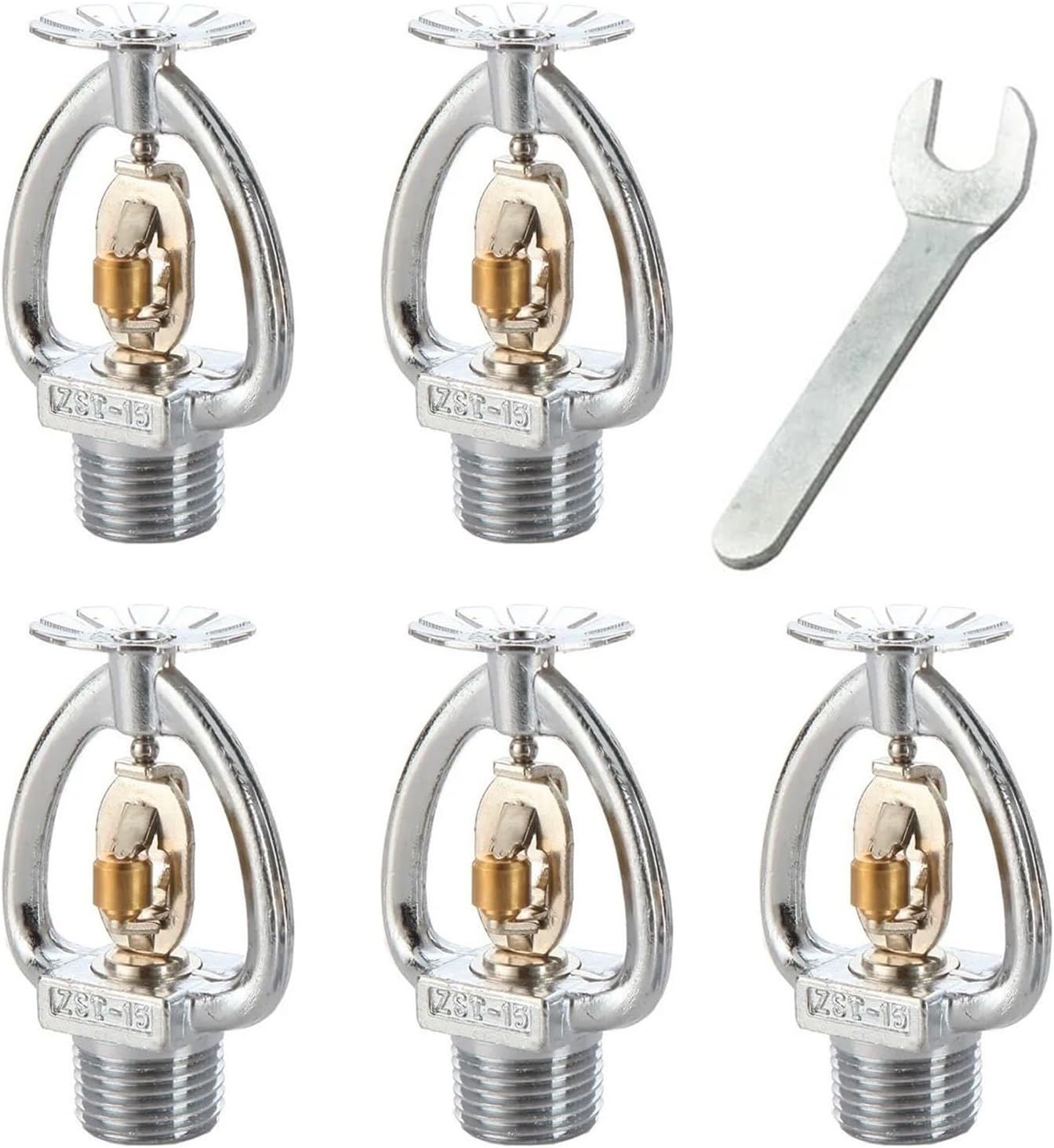 5pcs Fire Sprinkler Head DN15/72 degree Fusible Alloy Sprinkler Outdoor Anti freeze Low temperature resistant Spray Sprinkler(Down)