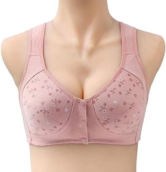 Daisy Bra for Seniors, Front Closure Bras for Older Women,New Comfortable Convenient Front Close Button Cotton Bras