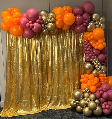 Miniatura 14 de Cortinas de fondo de lentejuelas negras con purpurina de 2 x 8 pies, 4 paneles para decoración de bodas, fiestas de cumpleaños, despedidas de Negro