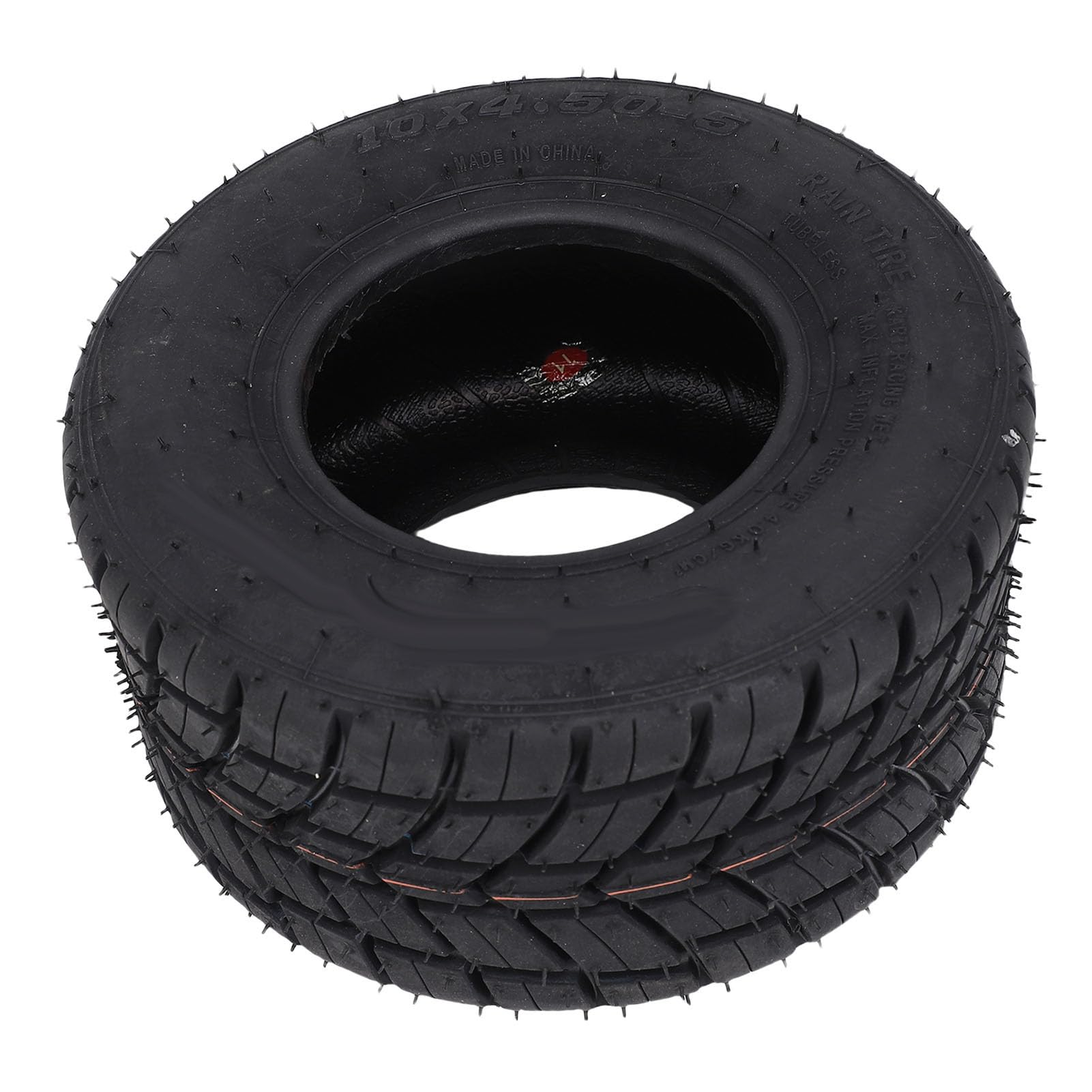 Pneumatico per Ruota Anteriore Go Kart, Pneumatico per Ruota Tubeless in Gomma ATV UTV 10x4.50-5, Battistrada Antiscivolo a 4 Strati Stabilità per l'uso in Pioggia per Cerchio Anteriore Go