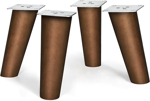 Wood Furniture Legs 6 inch Angled Couch Legs Slanted Sofa Replacement Legs for Dresser, Cabinet, Futon, Bench