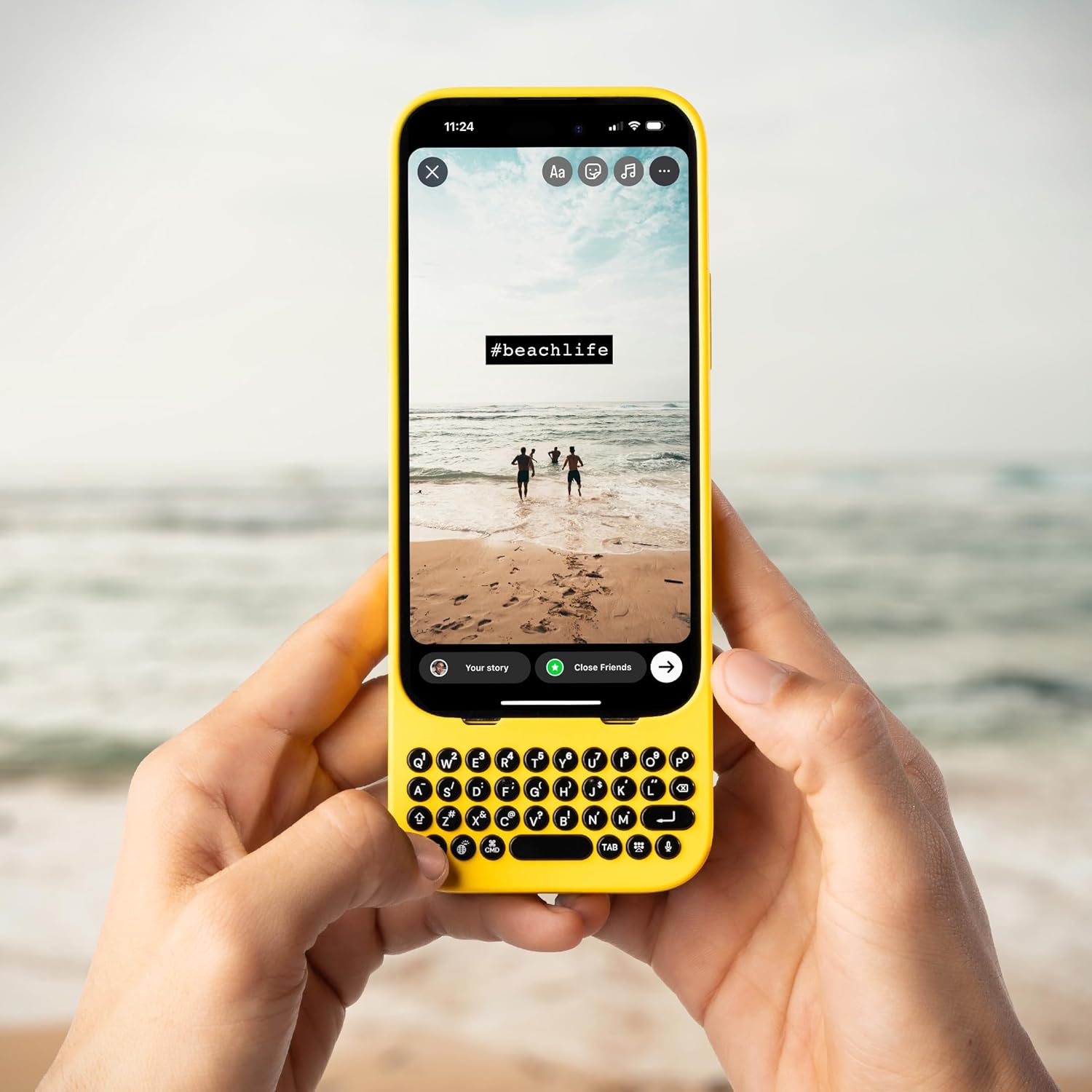 Clicks Keyboard for iPhone 14 Pro – Keyboard Case for Premium Typing Experience – Faster, Accurate Typing, Charge as Normal – Bumblebee - Image 4