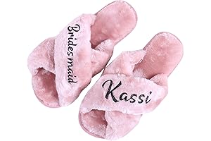 Gleaming Personalized Bridesmaid Slippers for Posh Wedding Events