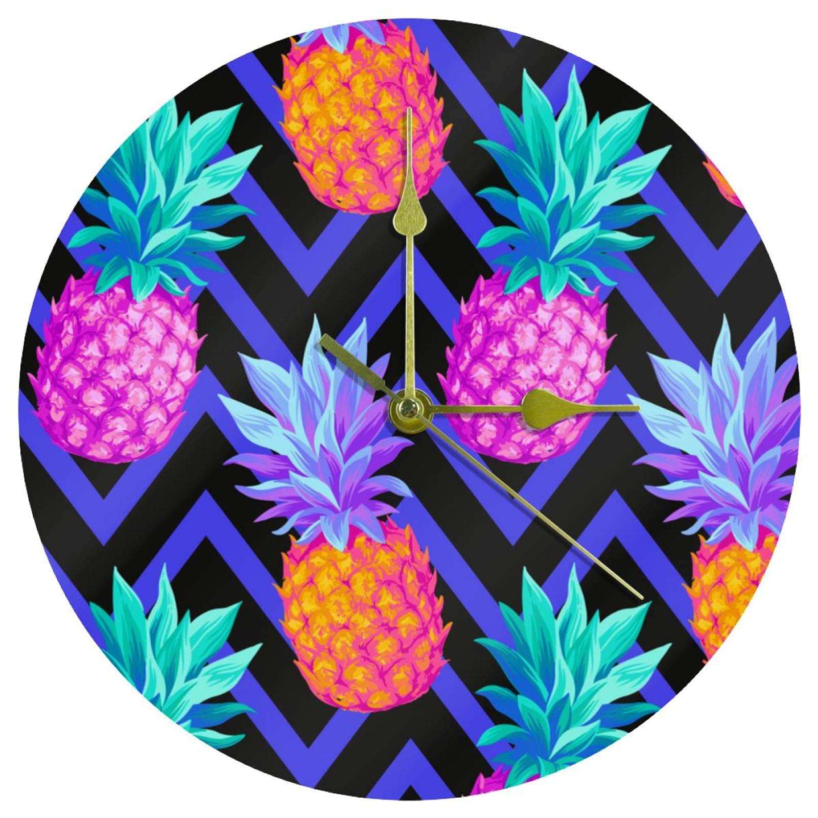 Horloge murale violette de 24 cm pour la décoration de l'école et du bureau