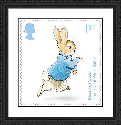 ArtDirect Potter, Beatrix 20x21 Black Ornate Framed Art Print with Double Matting Titled The Tale of Peter Rabbit