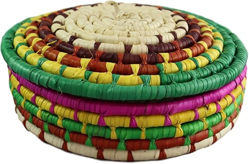 Calentador de cesta de tortilla de palma tejida a mano, hecho en México, pequeño verde