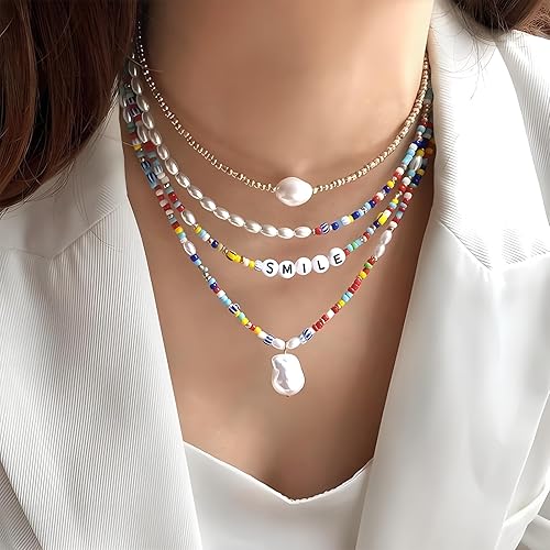 Miniatura 5 de 1900 cuentas de letras (0.27 x 0.18 pulgadas) con 1 rollo de línea de cristal, cuentas del alfabeto coloridas, cuentas de números para joyas,