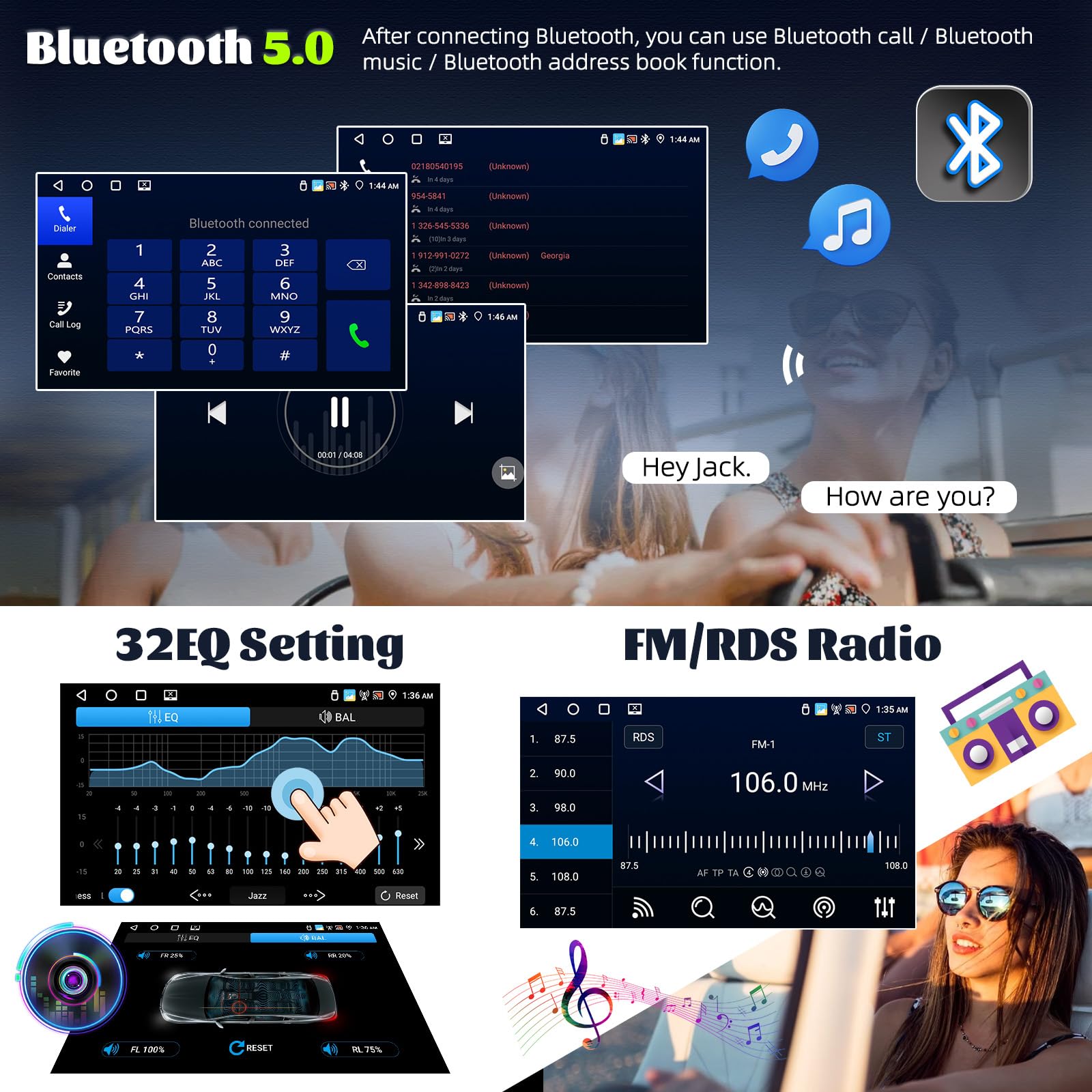para Citroen C4 2004-2009, Android 15, 4G+64G GOHHDL Radio de Coche para Citroen C4 con Carplay Inalámbrico Android Auto, Radio Táctil de 9 Pulgadas 2Din con GPS WiFi Bluetooth FM/RDS SWC Cámara&Mic
