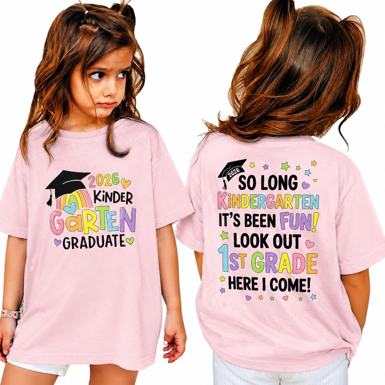 Last Day of School Shirt for Kids Boys Girls Kindergarten Graduation Tshirt Funny End of Year Student Vacation Top