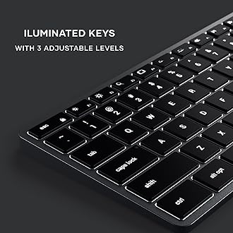 Satechi Slim W3 USB-C Wired Backlit Keyboard with US Layout Numeric Keypad (Compatible with MacBook Pro, iMac, Mac Mini, iPad Pro and above) (3 Zone)