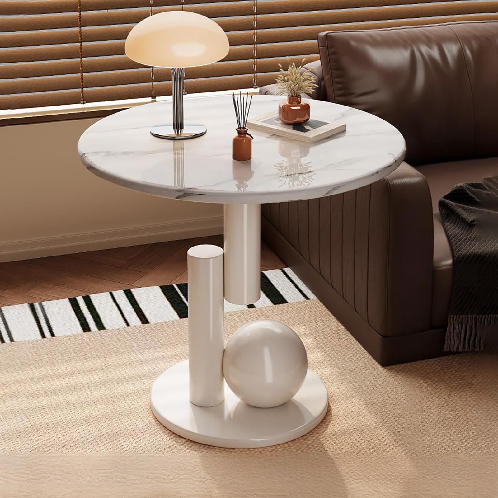 Table d'appoint en métal et table basse moderne en marbre pour décoration de chambre