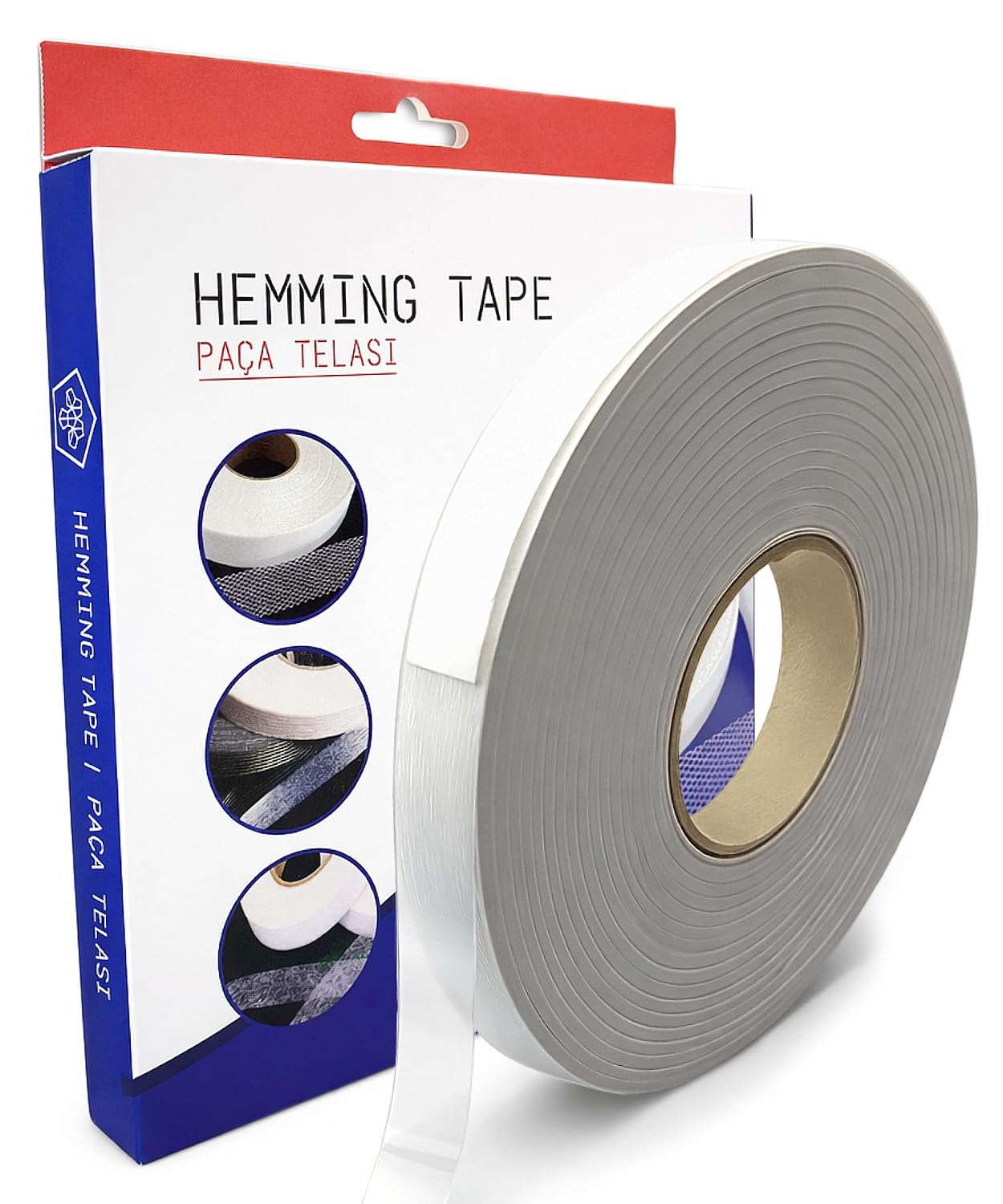 Iron on Hemming Tape Film Double Sided 0.75 in x 110 yd - No Sew Hem Tape for Pants, Curtains, Drapes, Coat Fabric - Extra Strong Stitch Witchery - Durable and Washable