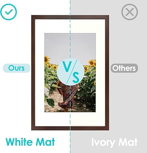 Vista 565 de Frametory, Portarretratos negro de 16 x 20 pulgadas, para fotos de 11 x 14 pulgadas con paspartú, molduras anchas (16 x 20 pulgadas, negro)