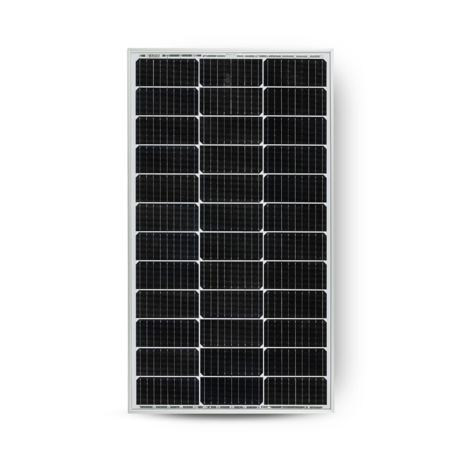 MOSCATELLI 100W Panneau Solaire Monocristallin pour Batteries 12V - Demi-Cellules à très Haute Performance PERC 9BB 166 x 75 - Tension 21V