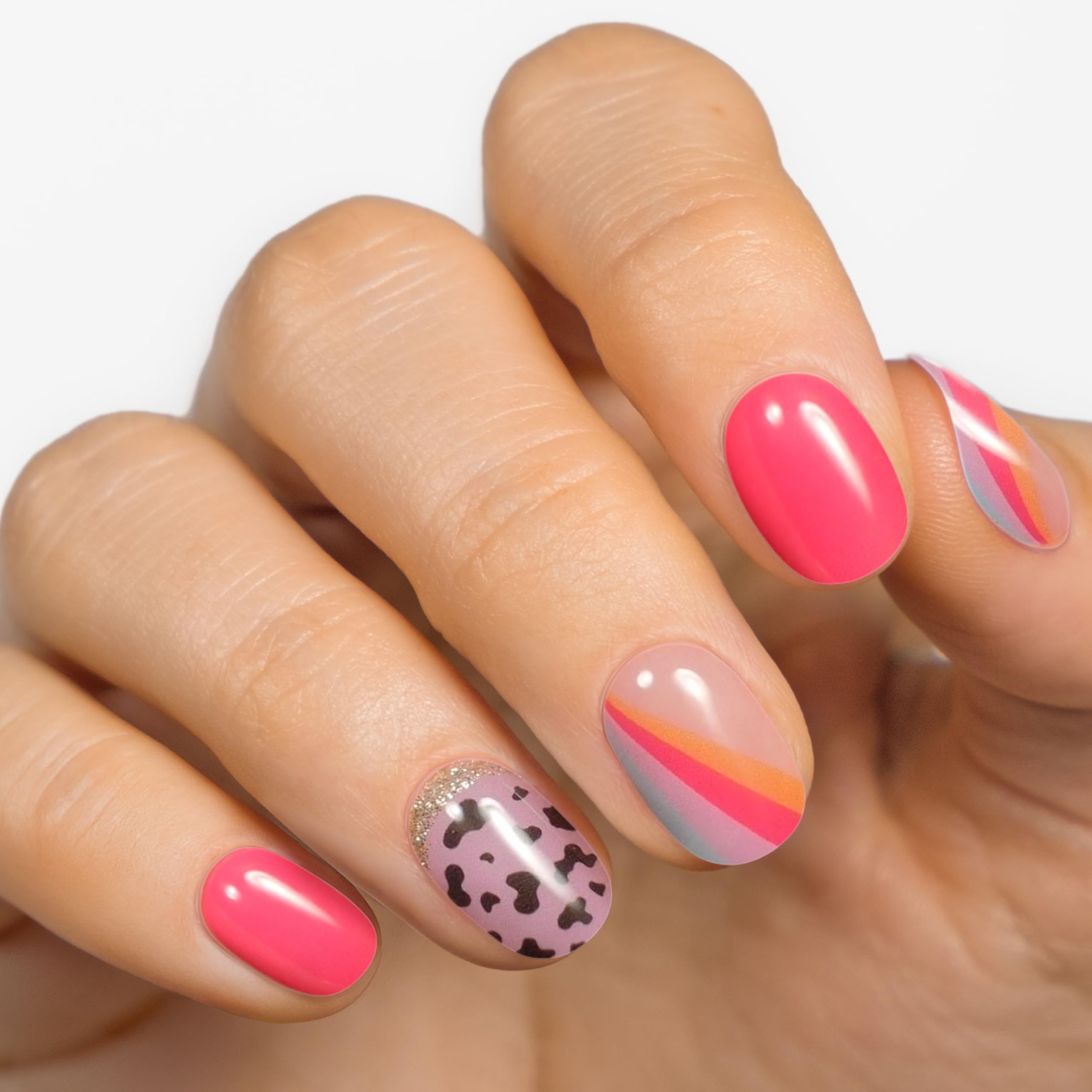 MOYOU LONDON Semi Cured Gel Nail Strips - 20 Pcs. Nail Wraps for Salon-Quality Manicure - Works with Any UV Nail Lamp - Easy to Apply, Trim, & Remove Gel Nail Stickers - Image 2