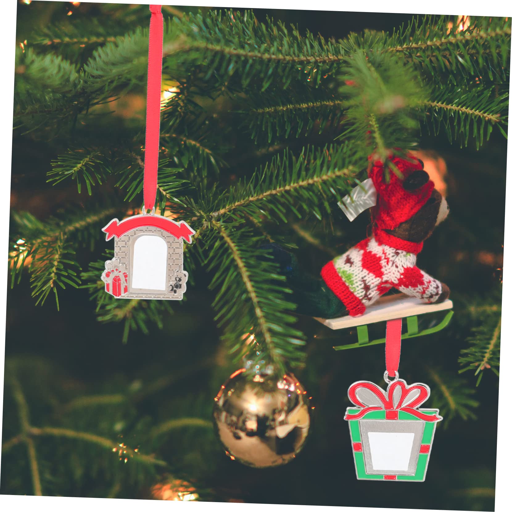 PRETYZOOM 12 STK Christbaumschmuck Weihnachtsdekoration Weihnachts-Sublimationsrohling-Anhänger personalisiert personalisierte Sublimationsanhänger