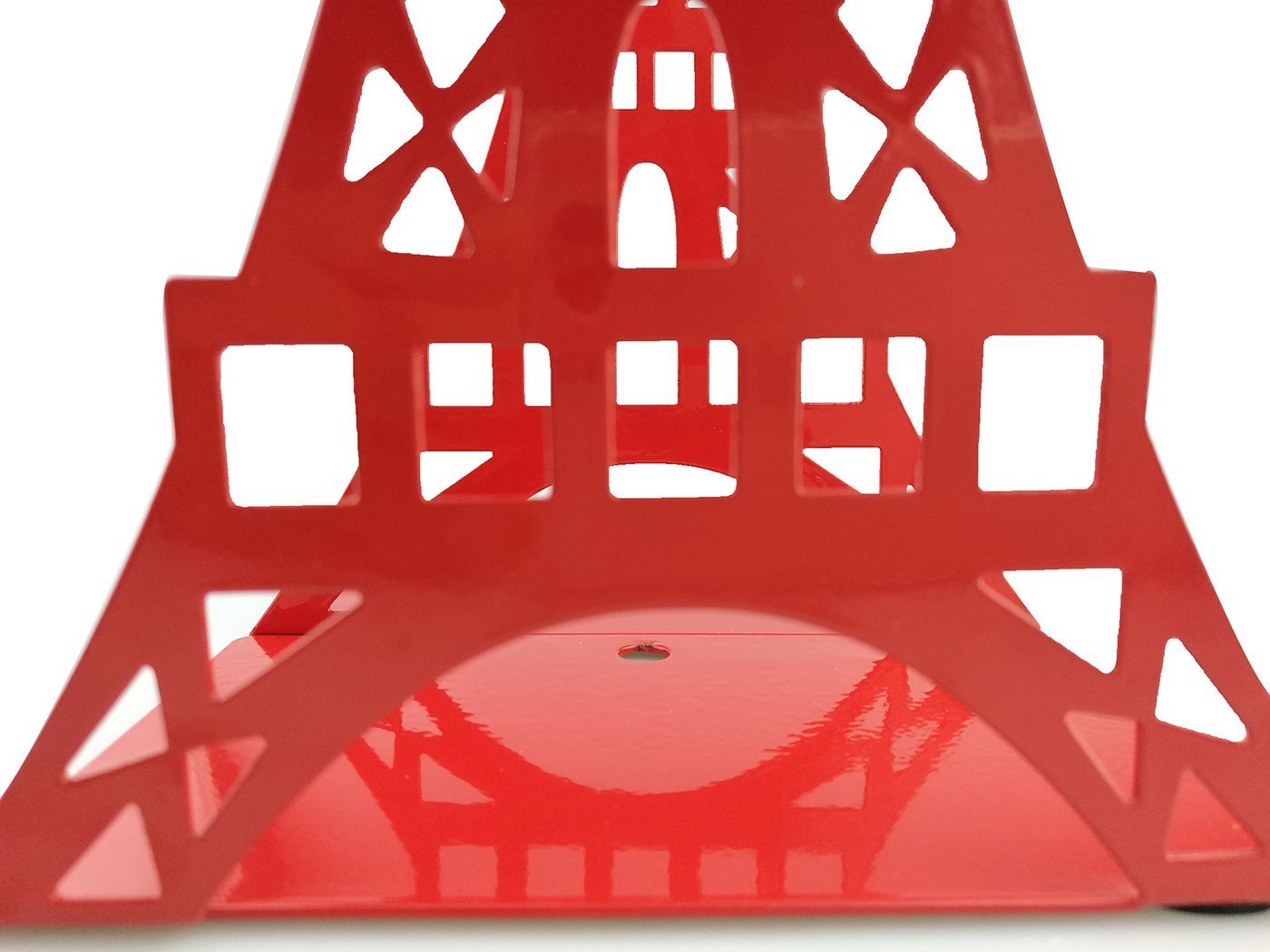 1 coppia di graziosi fermalibri decorativi a forma di torre Eiffel, per scaffali e scrivania, in metallo Red