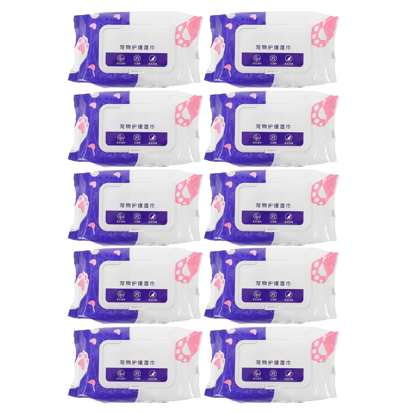 Lingettes Nettoyantes pour Animaux de Compagnie 80pcs sans Parfum, Formule Sûre et Hypoallergénique, Non-tissées, Après Jeu en Extérieur et Toilettage