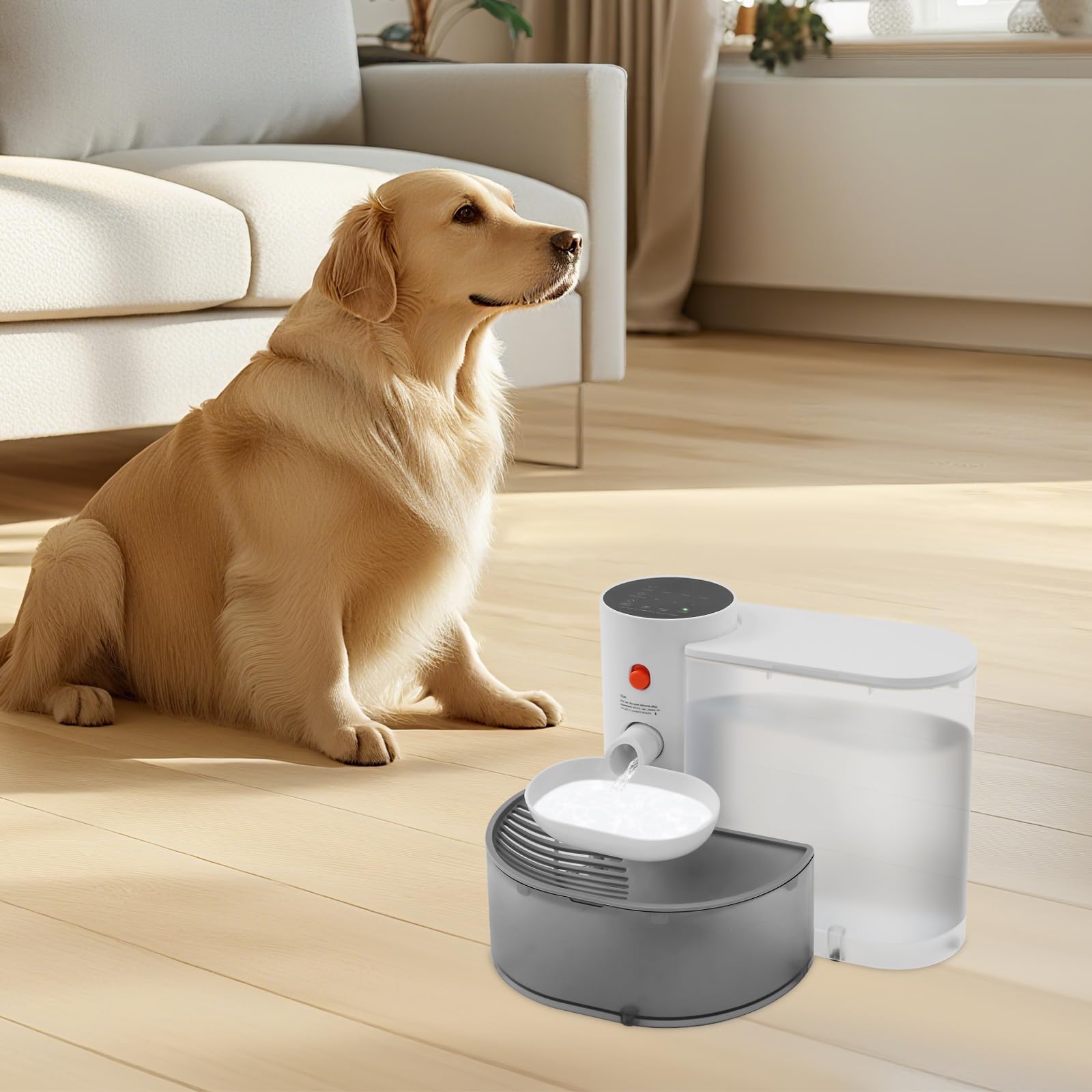 Fuente para gatos de 3 L, fuente inteligente para gatos, fuente para gatos con depósito de agua fresca y de aguas residuales, fuente para beber para gatos con excelente duración de la batería