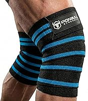 Vista 11 de Rodilleras para levantamiento de pesas – Correas elásticas de rodilla de 80 pulgadas para sentadillas y levantamiento de pesas – Rodilleras