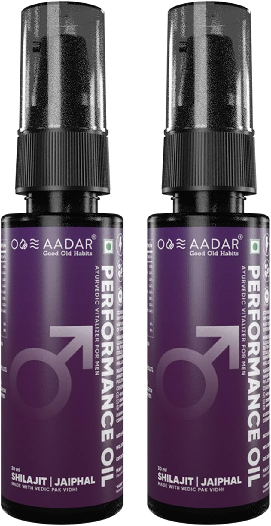 AADAR Performance Oil | Ayurvedic Oil for Men | Restores Confidence & Stregnth | Fight Fatigue and Low Energy levels | 30 ml (Pack of 2)