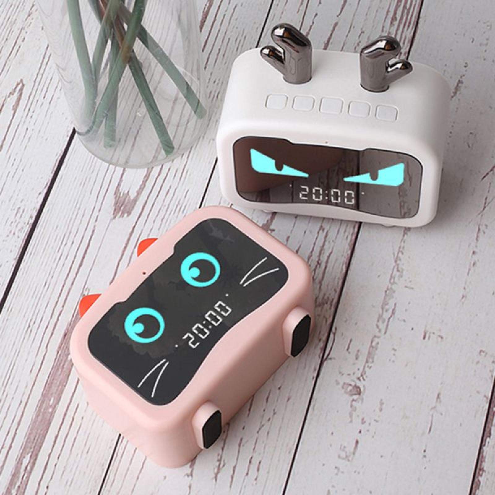 Bluetooth 5.0 altoparlante sveglia lettore musicale USB LED luce notturna orologio 3