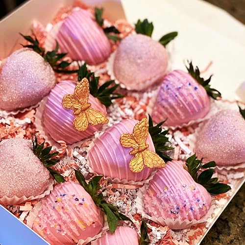 Miniatura 5 de Moldes de silicona de mariposa para chocolate (4 unidades), mini moldes de caramelo de mariposa para decoración de pasteles, decoración de cupcakes,