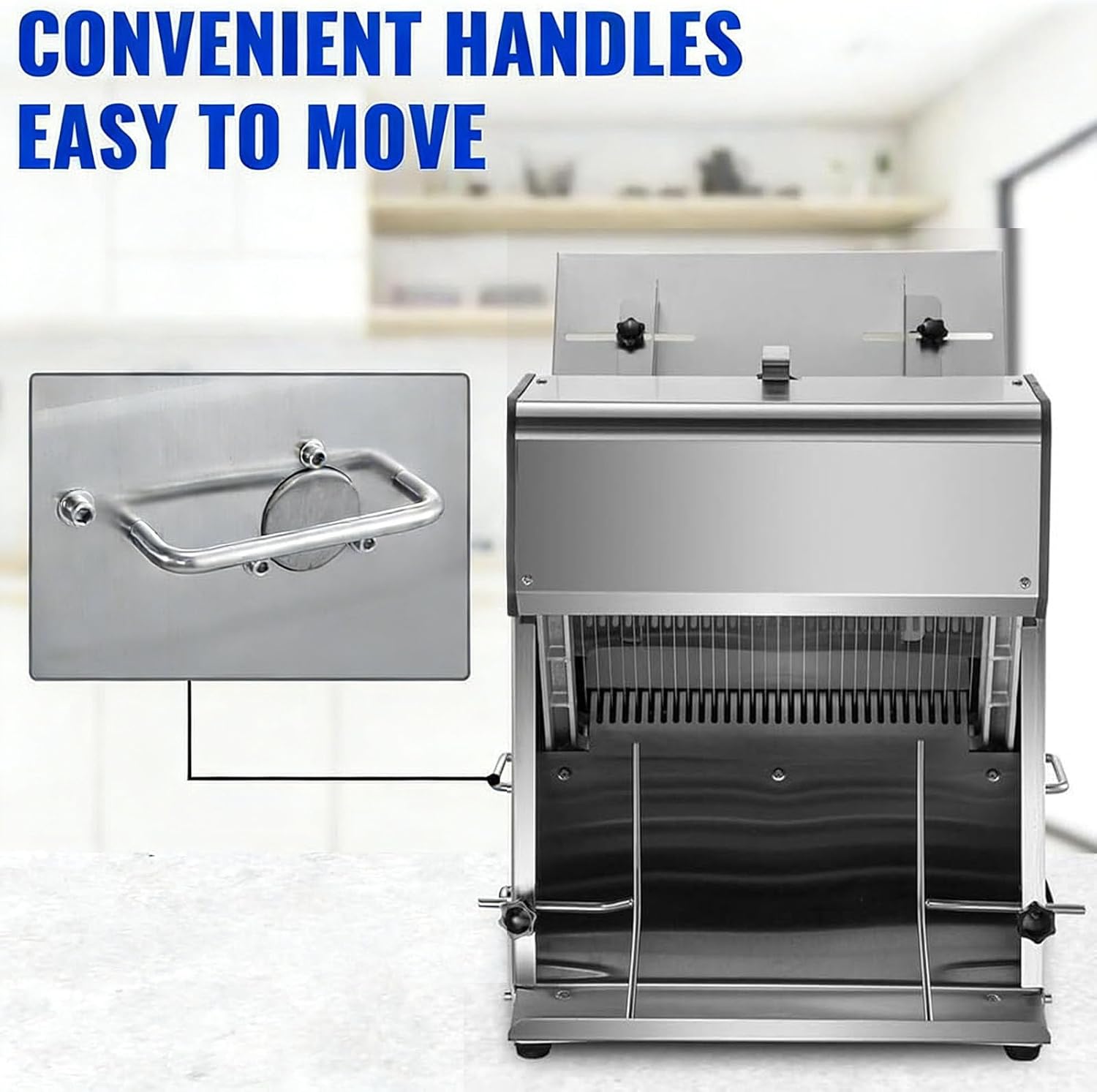 Commercial Grade Bread Slicer Machine - Adjustable Electric Cutter, 12mm Thickness, Slices 31 Pieces per Load - Perfect for Bakeries, Restaurants, and Home Use