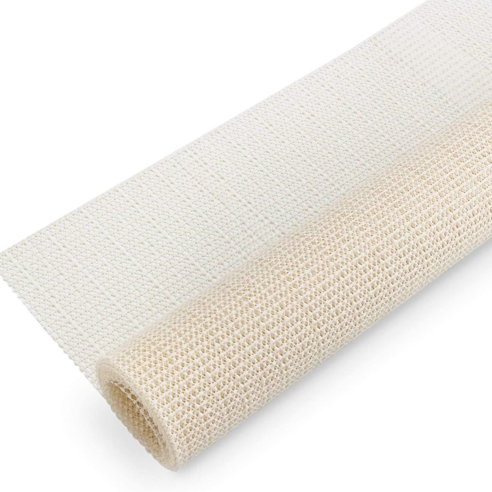 Sottotappeto 190 x 200 cm Multiuso Tagliabile Lavabile Sottotappeto Antiscivolo Tappetino/Rete per Tappeti per Casa Ufficio Automobili Cucina Bagno, bianco